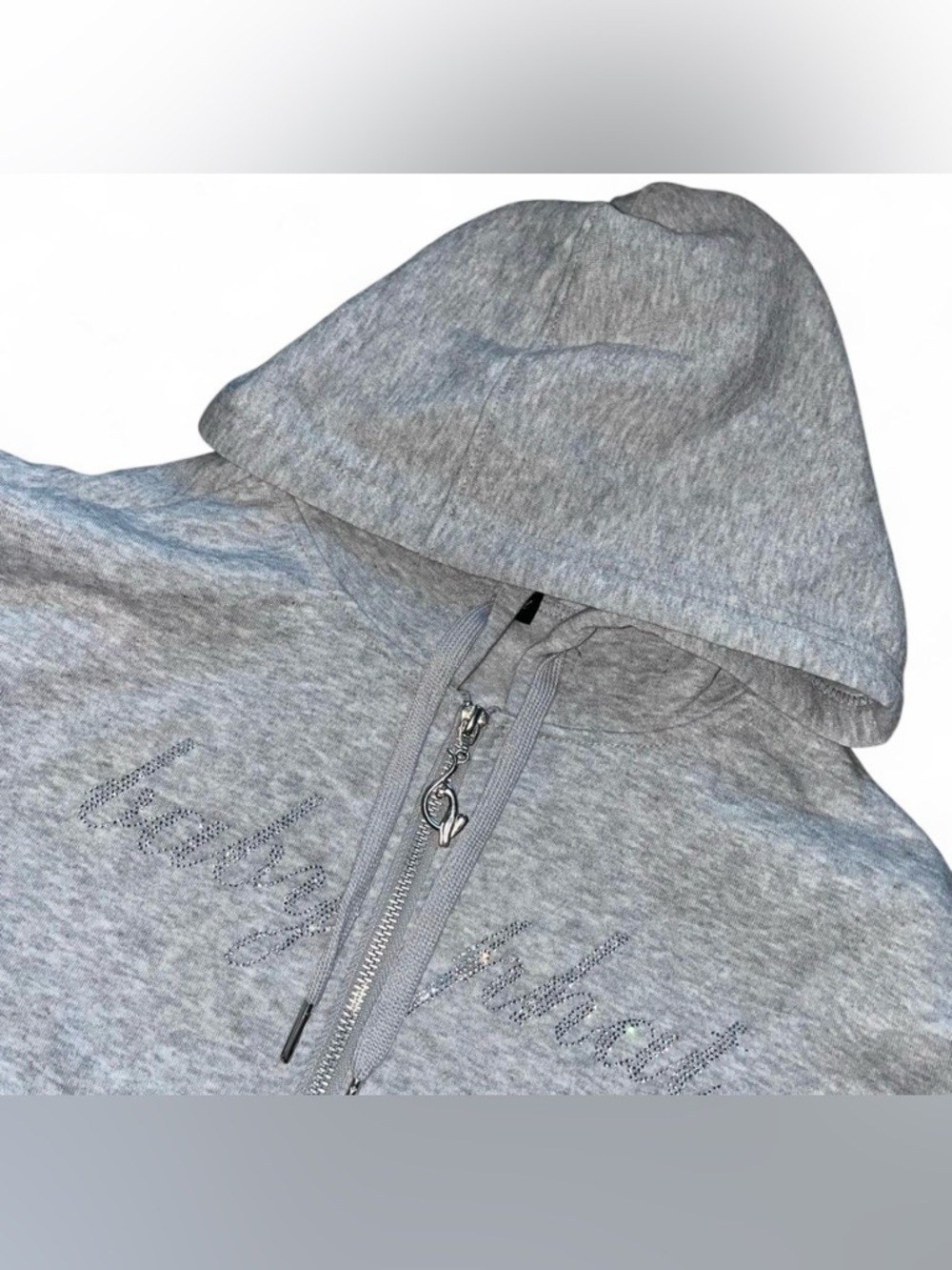 Baby phat zip up hoodie rhinestone baby phat spell out medium. Brand new